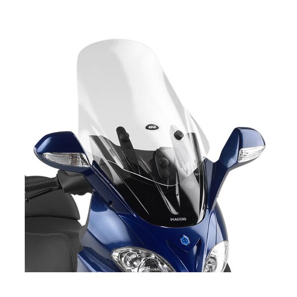 givi parabrezza  trasparente, altezza 640 mm, larghezza 500 mm per piaggio x9 200-250-500 evolution (03-08) parabrezza