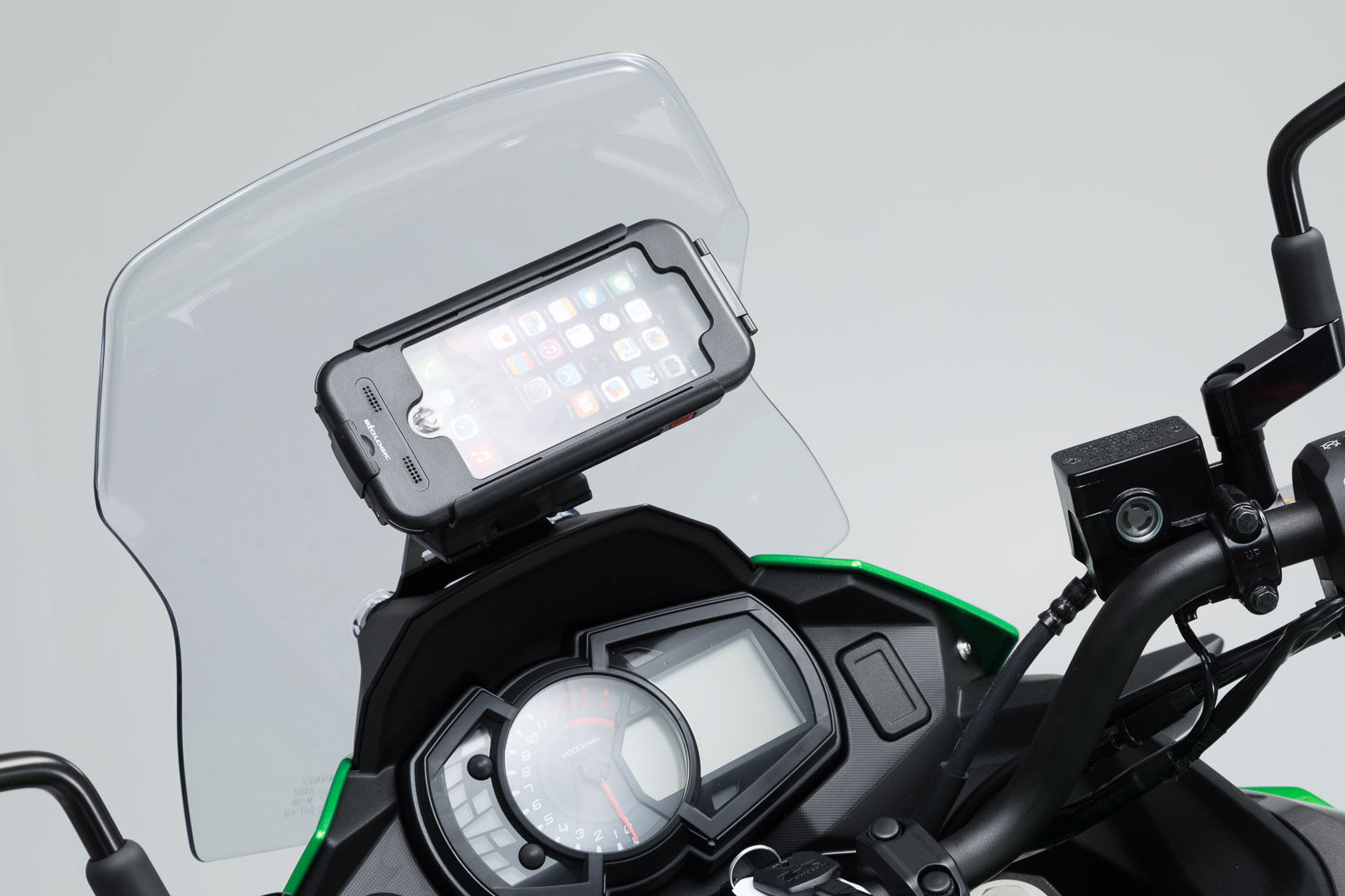 sw-motech supporto gps  per pozzetto - nero. kawasaki versys-x300 abs (16-).