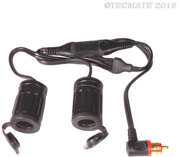 optimate adattatore moto 90 o spina a presa 2x auto (no.36)