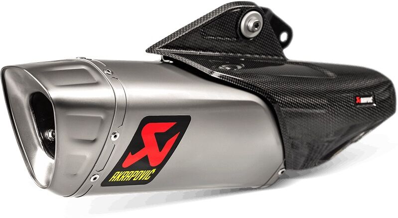 akrapovic silenziatore posteriore in titanio slip-on line  argento