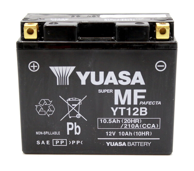 yuasa batteria  w/c attivata in fabbrica senza manutenzione - yt12b fa batteria esente da manutenzione