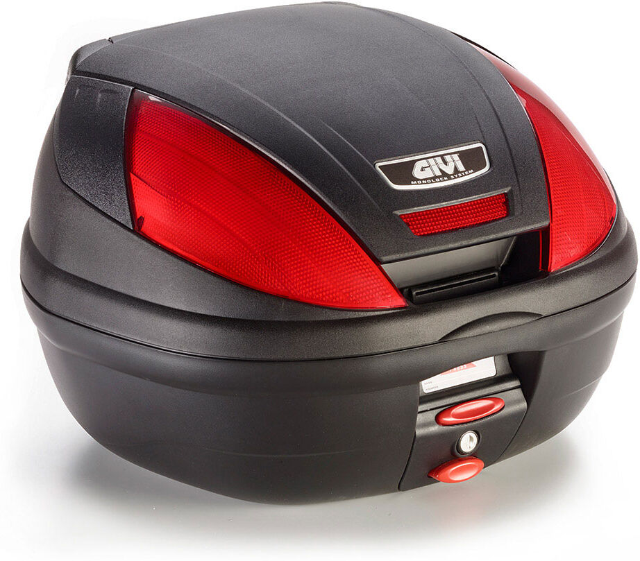 givi bauletto  e370n monolock con piastra nero rosso