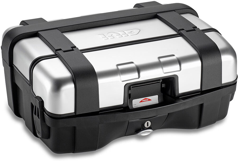 givi trekker 33 case set monokey con cover in alu nero argento