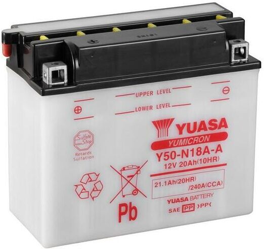 yuasa batteria  convenzionale senza acid pack - y50-n18a-a batteria senza pacco acido