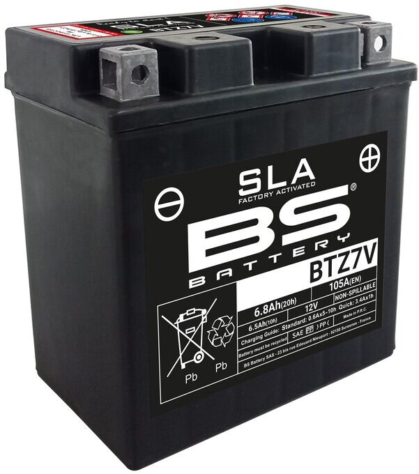 bs battery batteria sla senza manutenzione attivata in fabbrica - btz7v