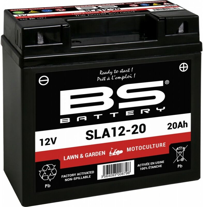 bs battery batteria sla esente da manutenzione attivata in fabbrica - sla12-20