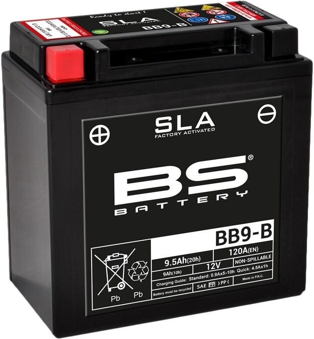 bs battery batteria sla senza manutenzione attivata in fabbrica - bb9-b