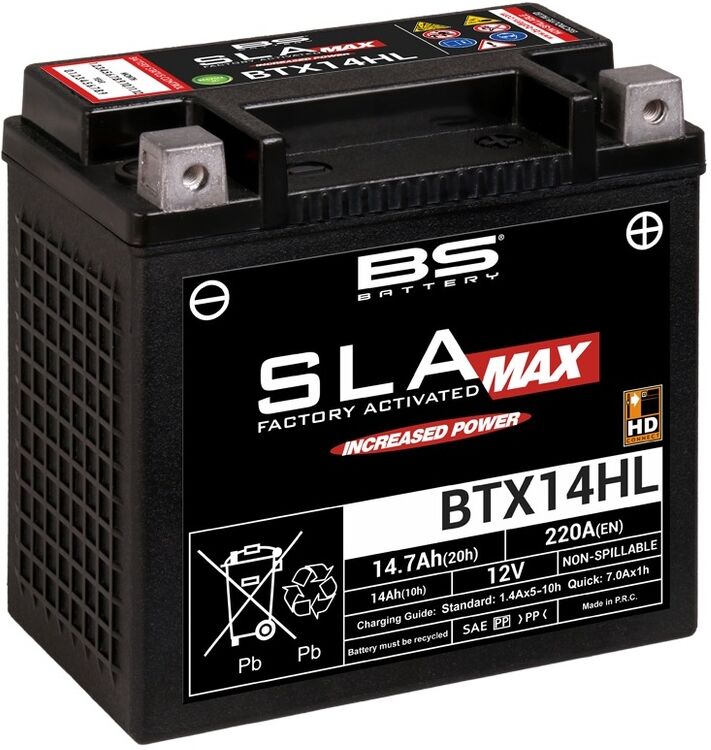 bs battery batteria sla massima senza manutenzione attivata in fabbrica - btx14hl