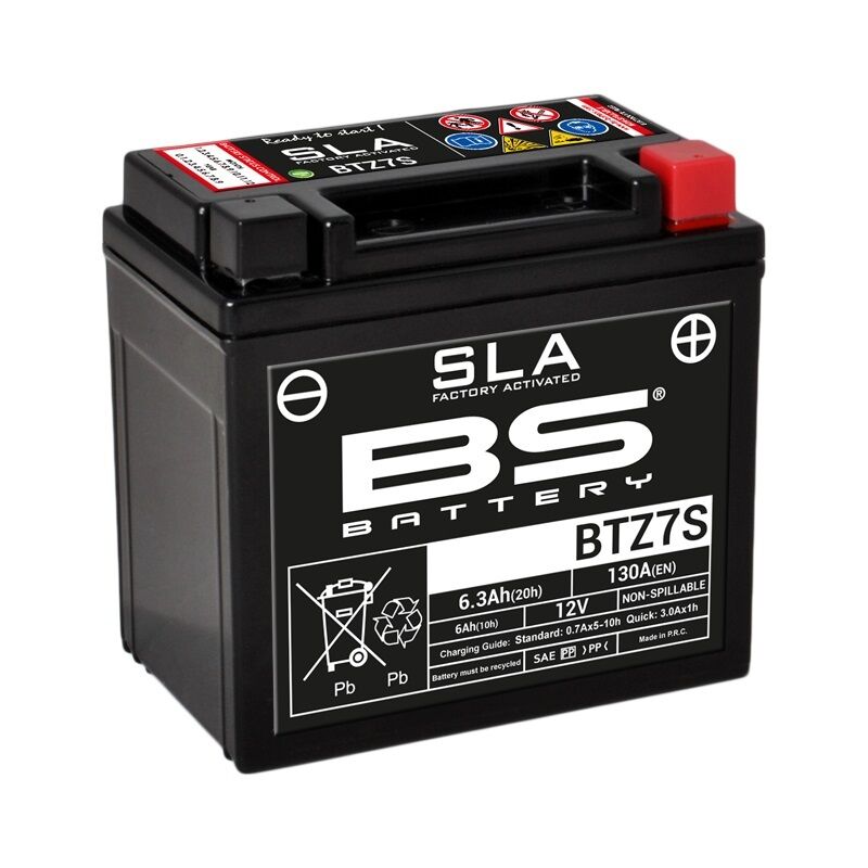 bs battery batteria sla esente da manutenzione attivata in fabbrica - btz7s