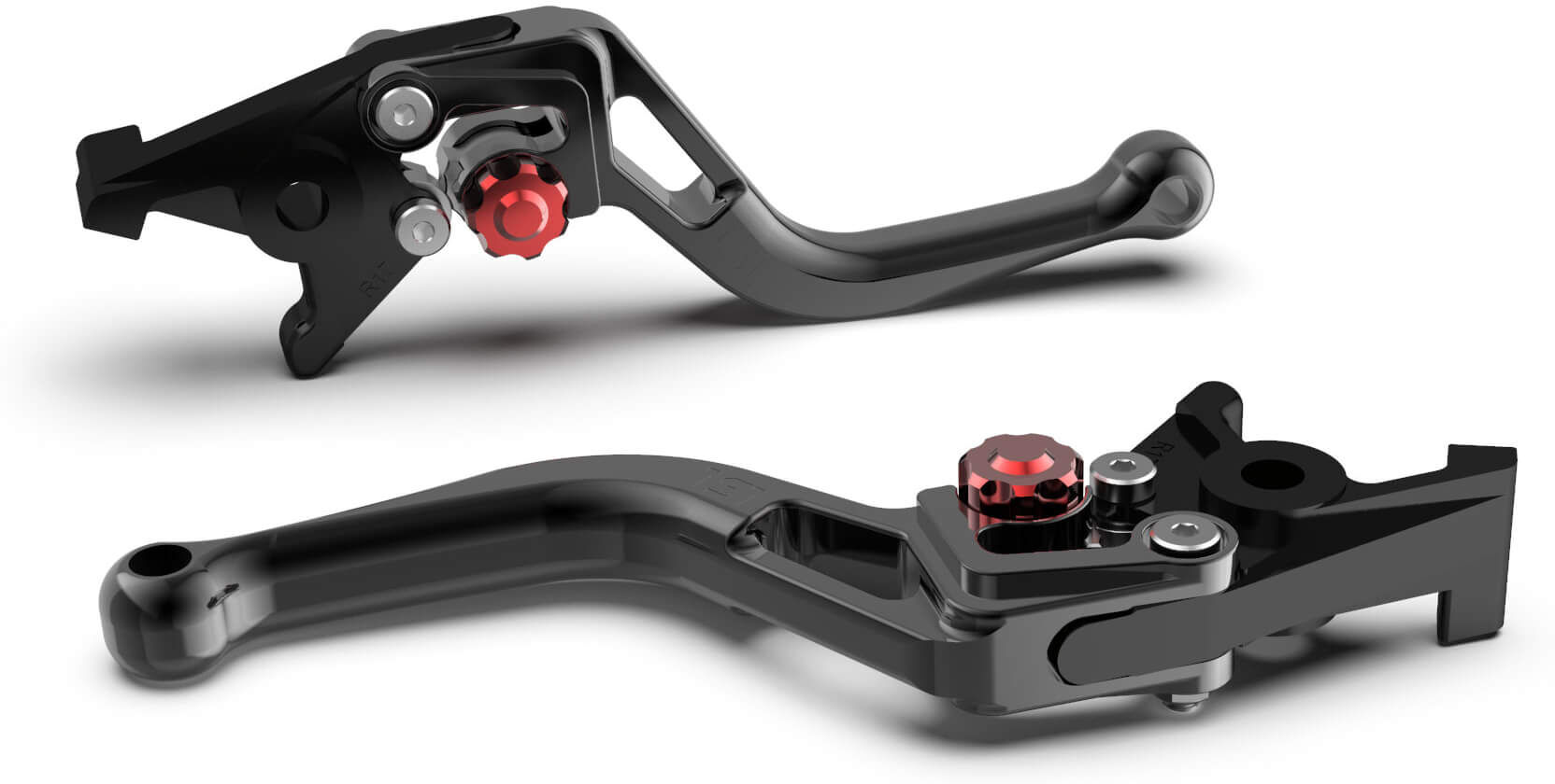 LSL Clutch lever BOW L19, breve, nero/rosso Rosso