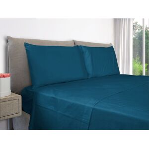 EvergreenWeb Set Lenzuola e Federe Cuscini per Letto Matrimoniale Singolo Blu