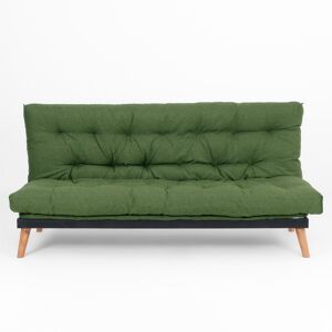 EvergreenWeb Divano Letto Futon trasformabile in Divano click clack con letto matrimoniale   Sakè Verde