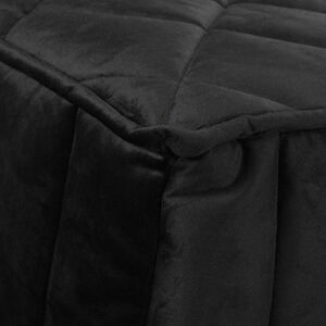 EvergreenWeb Pouf Letto Velvet Nero