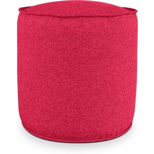 EvergreenWeb Pouf Rotondo da Interno & Esterno Piuma S Rosso