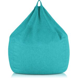 EvergreenWeb Poltrona sacco Pouf Piuma Verde acqua XL