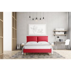 EvergreenWeb Letto Roma Rosso 160x190 cm