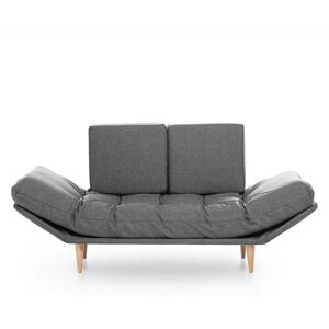 EvergreenWeb Divano 2 posti con Materasso Futon Monique Grigio