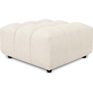 EvergreenWeb Pouf poggiapiedi con bombature morbide, Pouf Rubiq Crema 60 x 60 cm