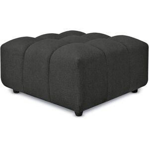 EvergreenWeb Pouf poggiapiedi con bombature morbide, Pouf Rubiq Antracite 60 x 60 cm