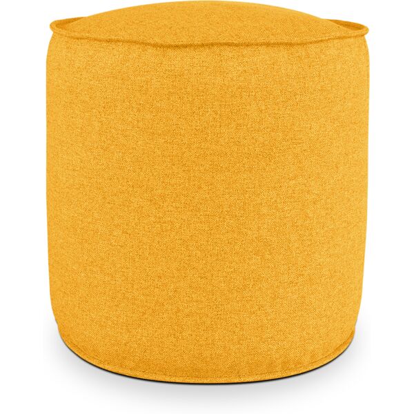 evergreenweb pouf rotondo da interno & esterno piuma m senape