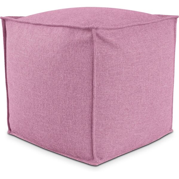 evergreenweb pouf quadrato piuma 100x100 cm rosa