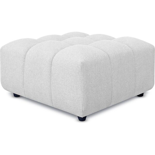 evergreenweb pouf poggiapiedi con bombature morbide, pouf rubiq ghiaccio 60 x 60 cm