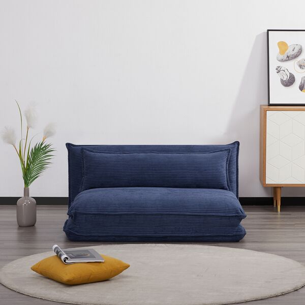 evergreenweb divano letto futon   kumo blu doppio