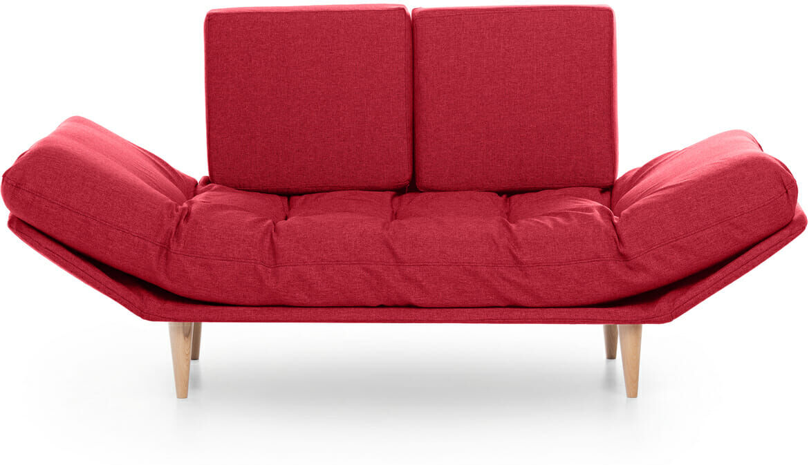 evergreenweb divano 2 posti con materasso futon monique rosso