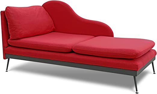 evergreenweb chaise longue elegante giselle rosso