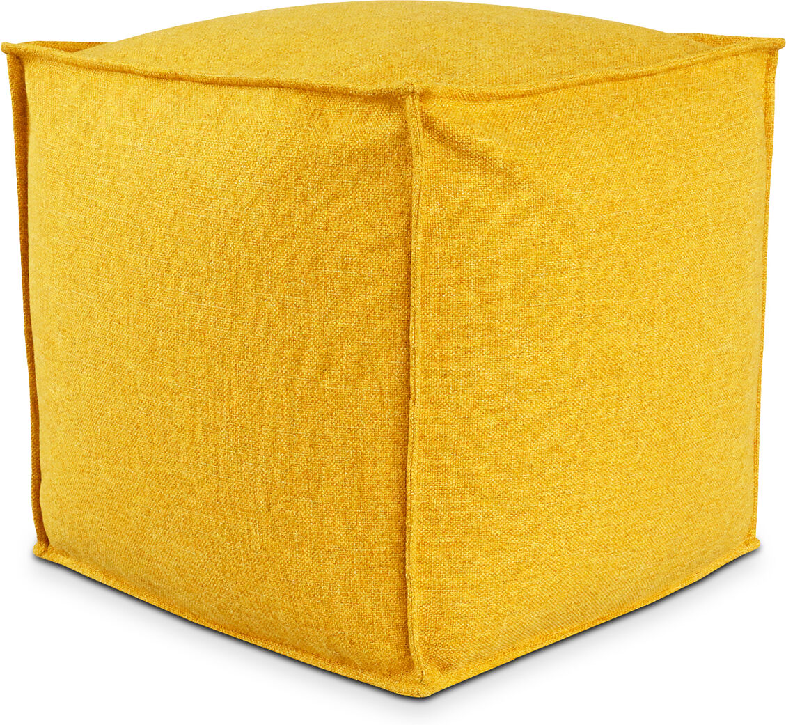 EvergreenWeb POUF QUADRATO PIUMA 100x100 cm Senape