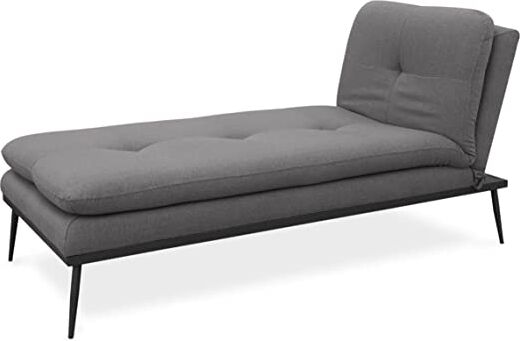 EvergreenWeb Divano Modulare Componibile Pilar Chaise Longue Grigio