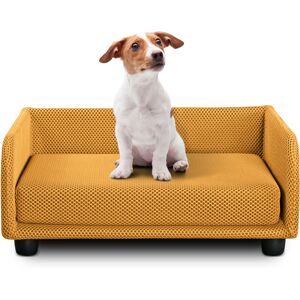 EvergreenWeb Cuccia per cani Divano letto King Dog Home 70X90 Giallo