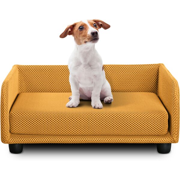 evergreenweb cuccia per cani divano letto king dog home 50x70 giallo