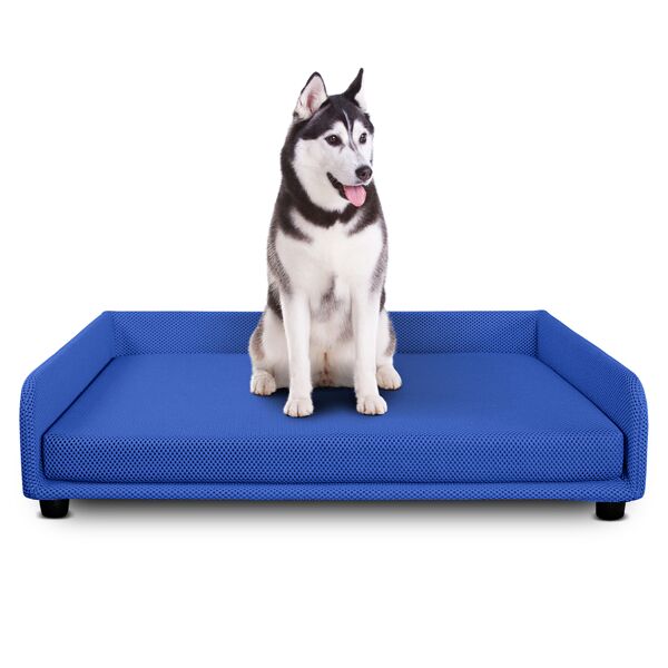 evergreenweb cuccia per cani divano letto king dog home 95x120 blu