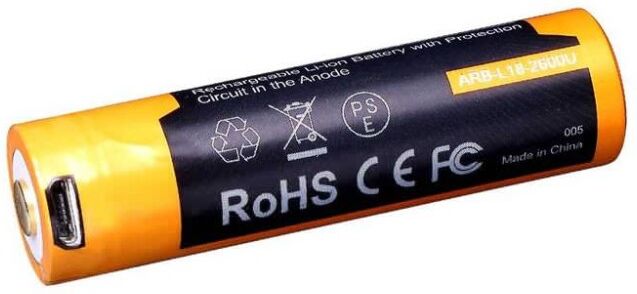 Fenix Batteria Ricaricabile Usb 18650 Arb-L18-2600u Fenix Batteria Ricaricabile Usb 18650 Arb-L18-2600u
