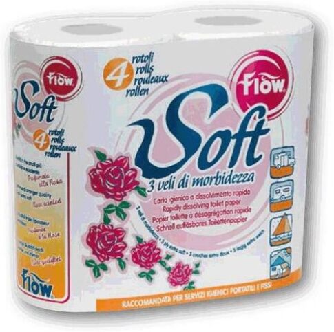 ecolkem carta igienica 4 rotoli flow soft flosof600g ekolkem