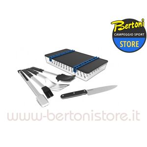 broil king - isignori del barbecue set posate portachef 705.64001 broil king