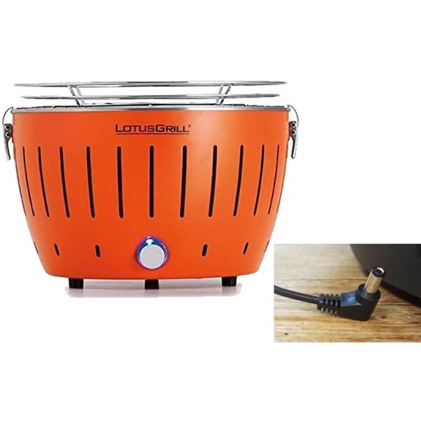 lotusgrill barbecue a carbonella portatile arancione lg g34u or lotus grill