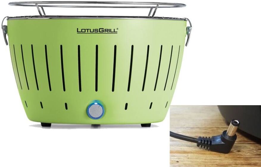 lotusgrill barbecue a carbonella portatile verde lg g34u gr lotus grill