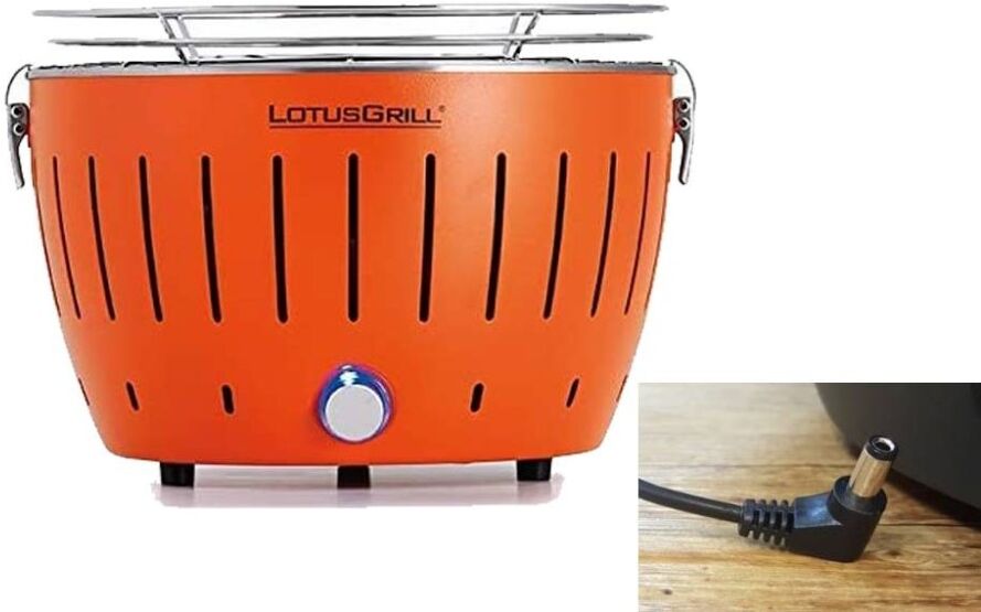 lotusgrill barbecue a carbonella portatile arancione lg g34u or lotus grill