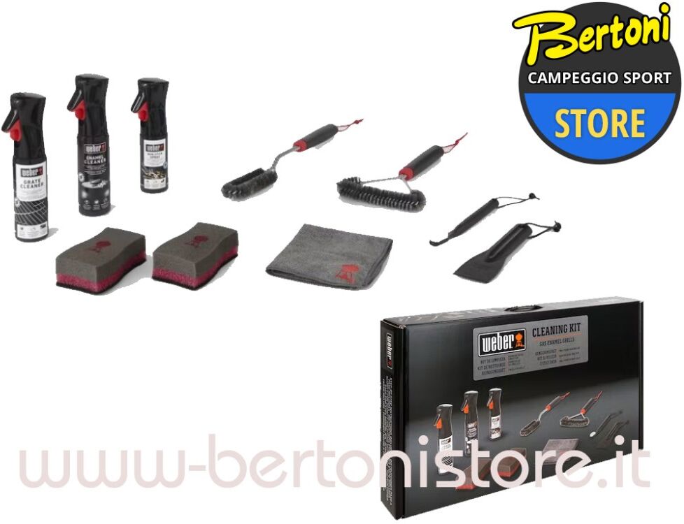 kit di pulizia per barbecue smaltati 18284 weber