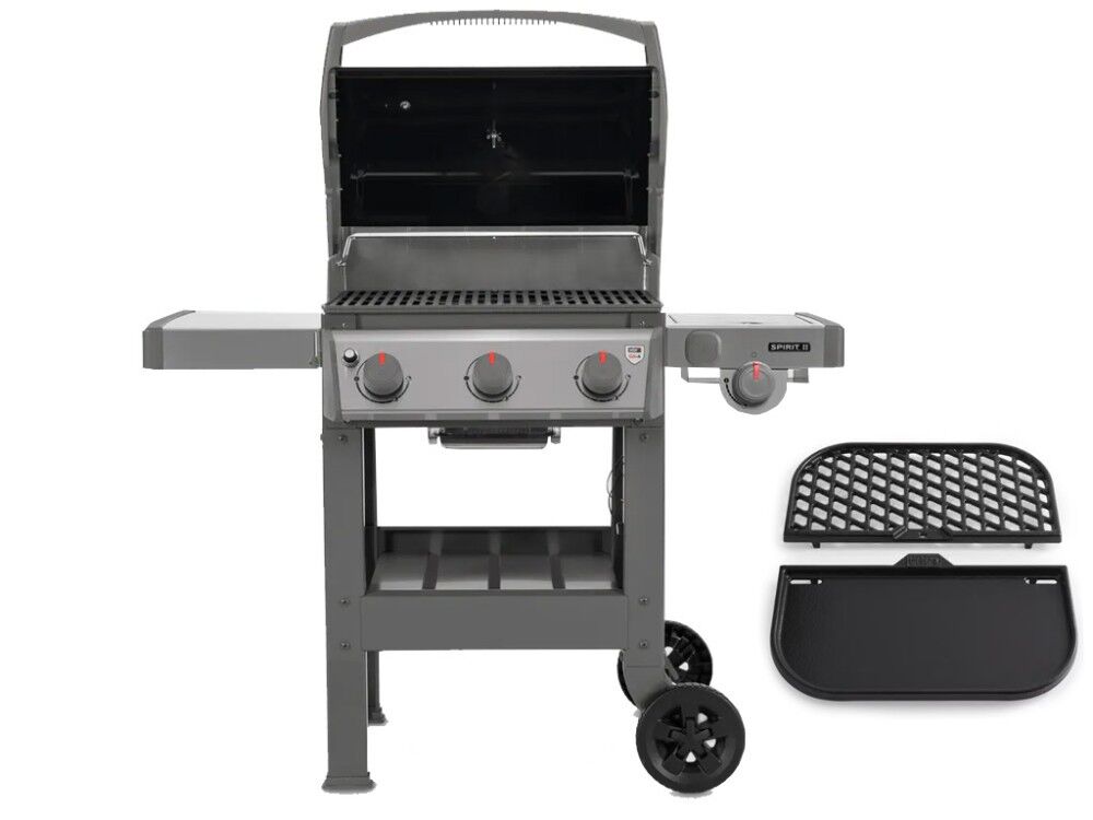 Barbecue A Gas Spirit Ii E-320 Gbs 45012129 + 8858 Gbs Grill Griddle Weber