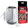 Kit Ciminiera Di Accensione + 2 Kg Bricchetti + 6 Cubetti Accendifuoco 17631 Weber