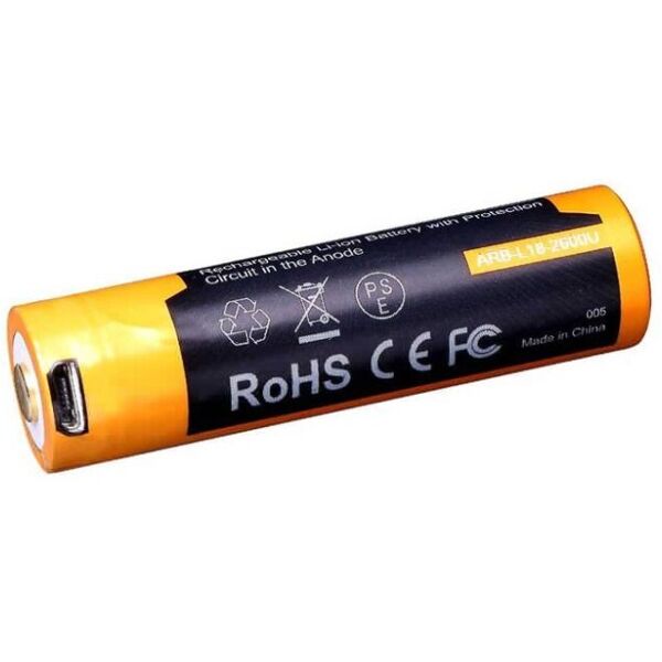 fenix batteria ricaricabile usb 18650 arb-l18-2600u