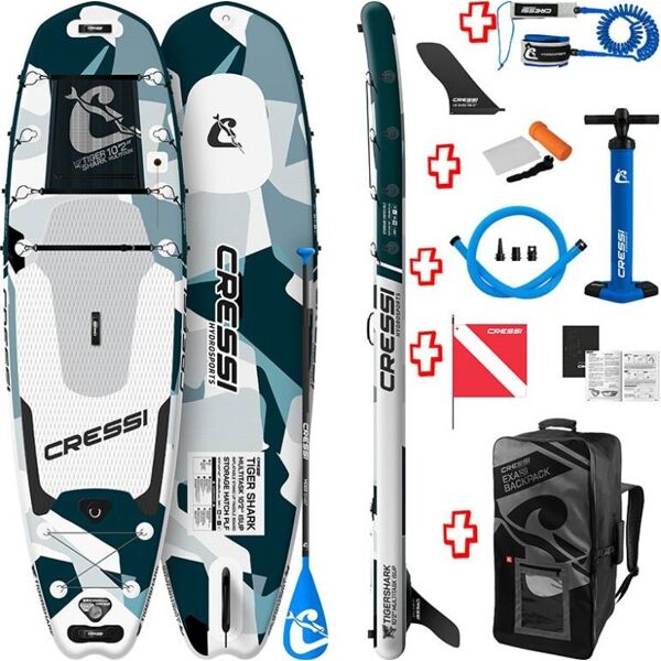 cressi sup gonfiabile 10'2'' tiger shark set na041025