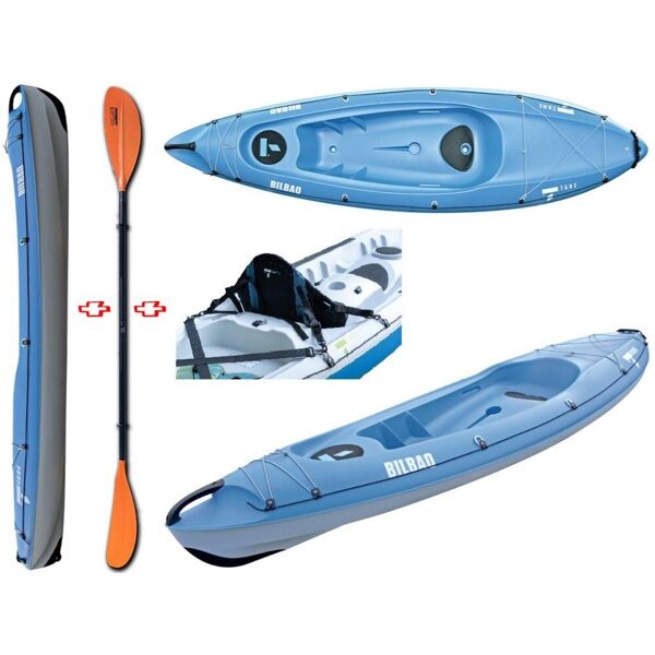 tahe - bic sport canoa rigida bilbao blue/grey 107052 + pagaia touring-1 fissa + schienalino standard tahe / bic sport