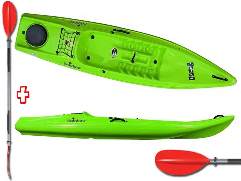 Canoa Rigida Funny Expedition + Pagaia Fissa Rainbow