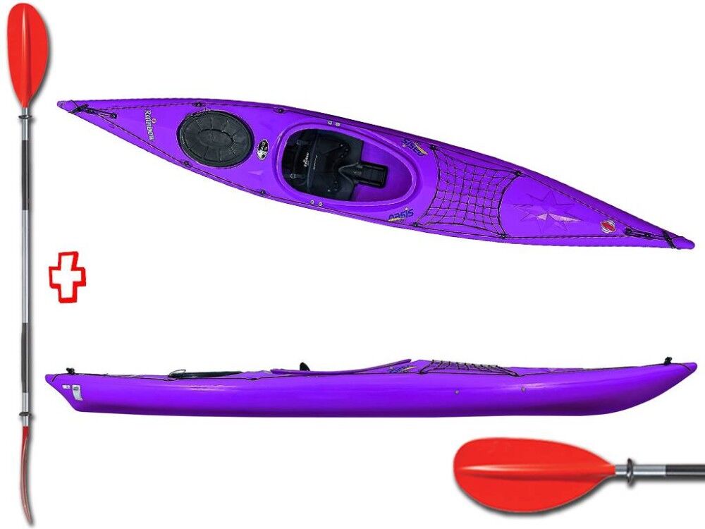 Canoa Rigida Oasis 3.90 Expedition + Pagaia Fissa Rainbow