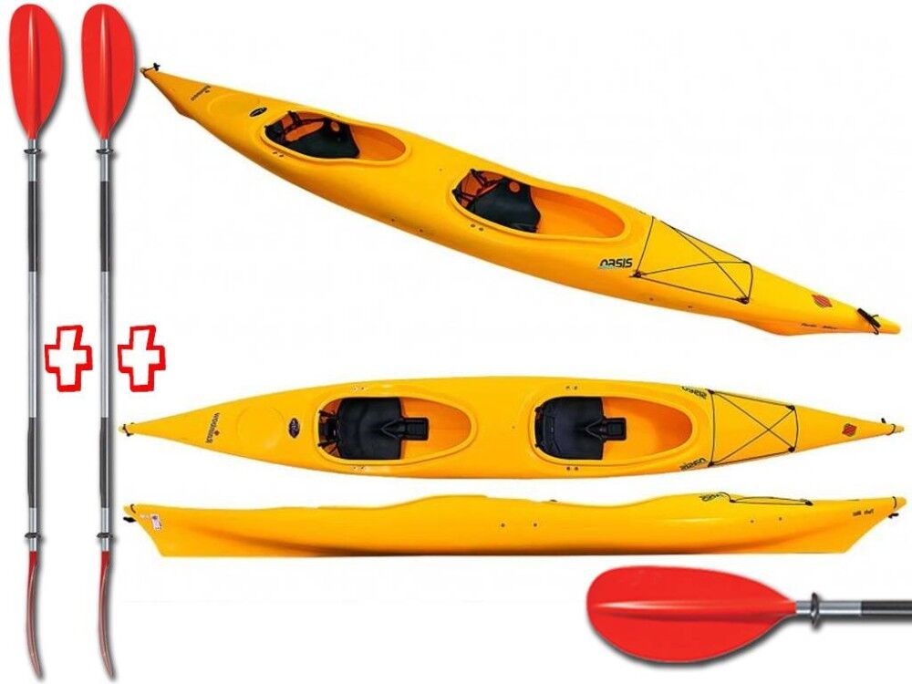 Canoa Rigida Oasis Twin Max Base + 2 Pagaie Fissa Rainbow