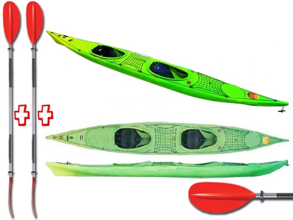 Canoa Rigida Atlantis Base + 2 Pagaie Fissa Rainbow